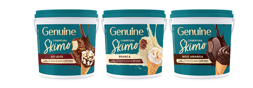 Genuine traz novidades para o setor: Cobertura líquida Skimo e Chocolates em pedaços