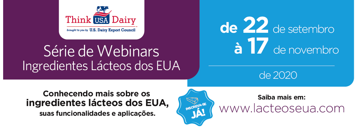 Série de Webinars de Ingredientes Lácteos com Especialistas Internacionais