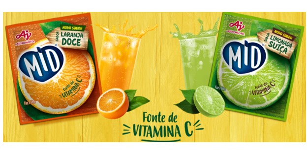MID® lança sabores Laranja Doce e Limonada Suíça