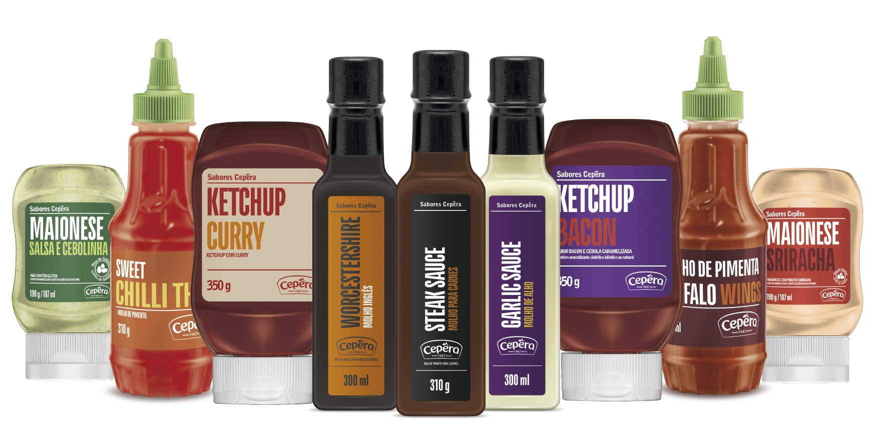 Cepêra traz novidades em ketchup, molhos, maioneses e pimentas com lançamentos simultâneos