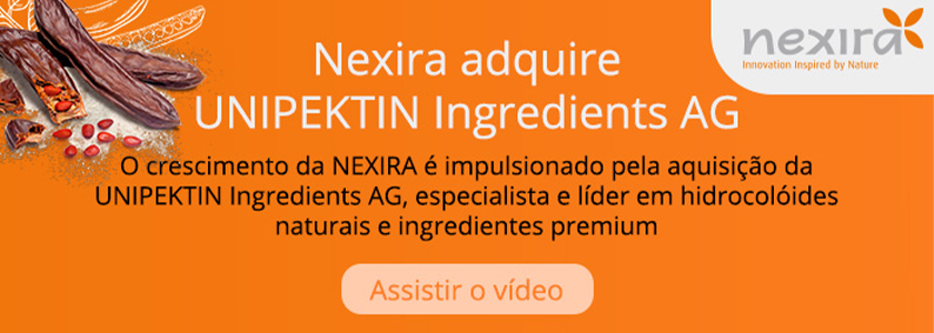 O crescimento da Nexira é impulsionado pela aquisição da UNIPEKTIN Ingredients AG