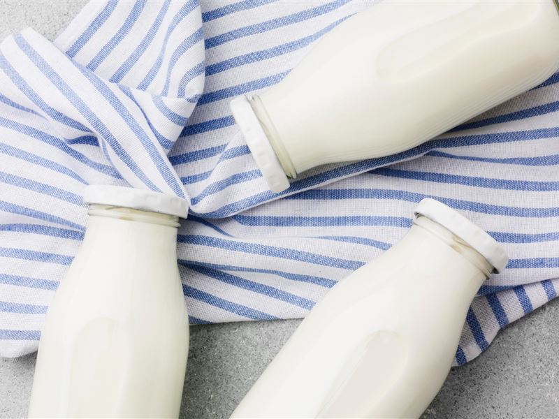 Leite fermentado probiótico com colágeno