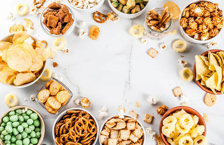 Indulgência saudável em snacks