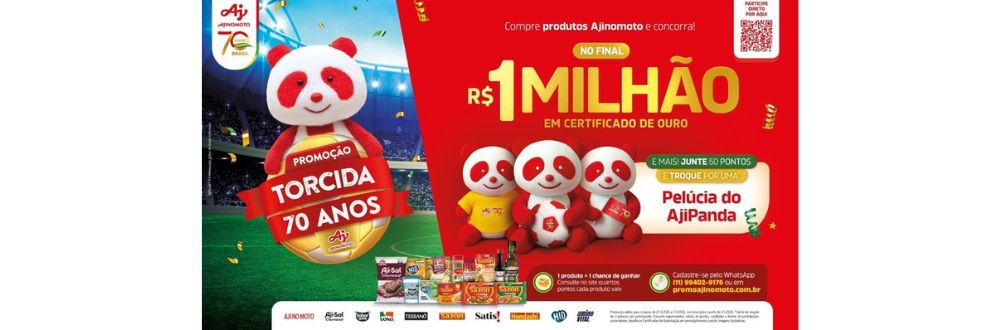Ajinomoto do Brasil celebra setenta anos com promoção de sorteio
